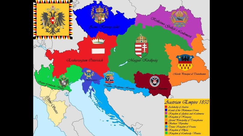 Территория австрийской империи в 18 веке