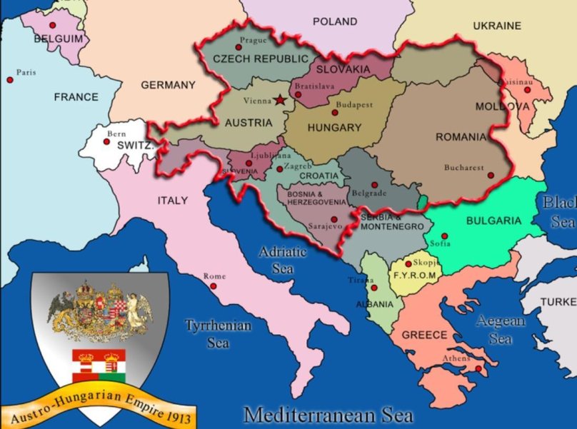 Территории Австро Венгрии 1914