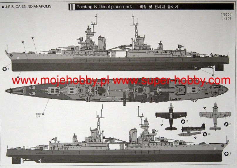 Корабль USS CA-35 Indianapolis