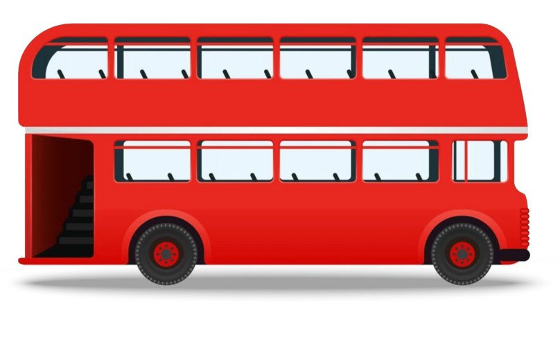 Английский автобус без фона