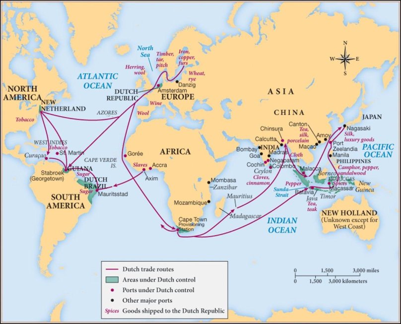 Голландская ОСТ-Индская компания карта