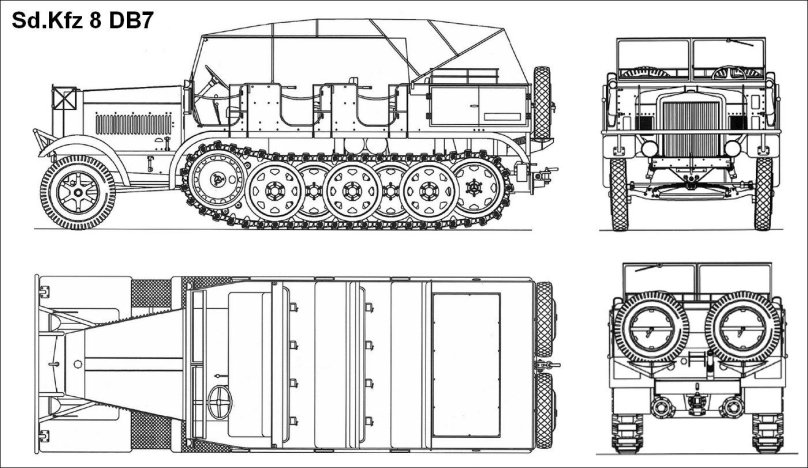 Krauss-Maffei kmm8 (SD. KFZ.7) чертежи