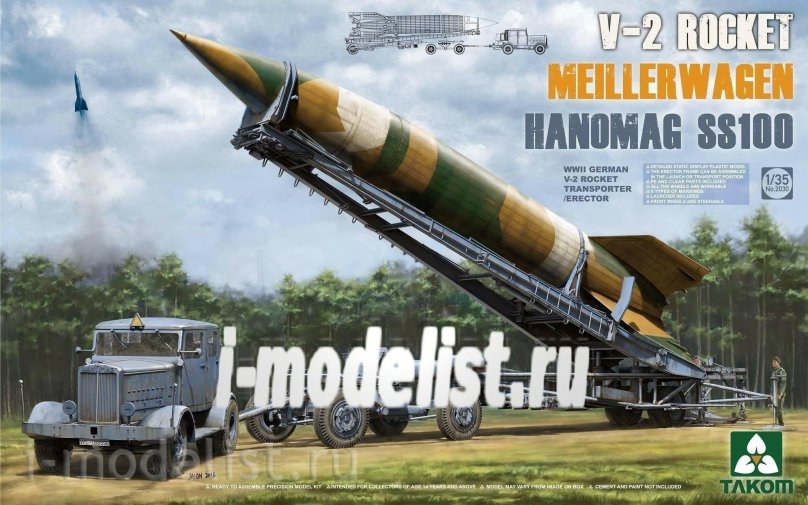 Takom 2030 v-2 Rocket Transporter/Erector Hanomag ss100 1:35