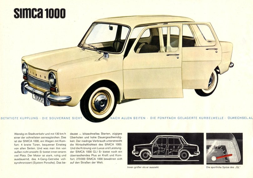 Simca 1308 чертеж