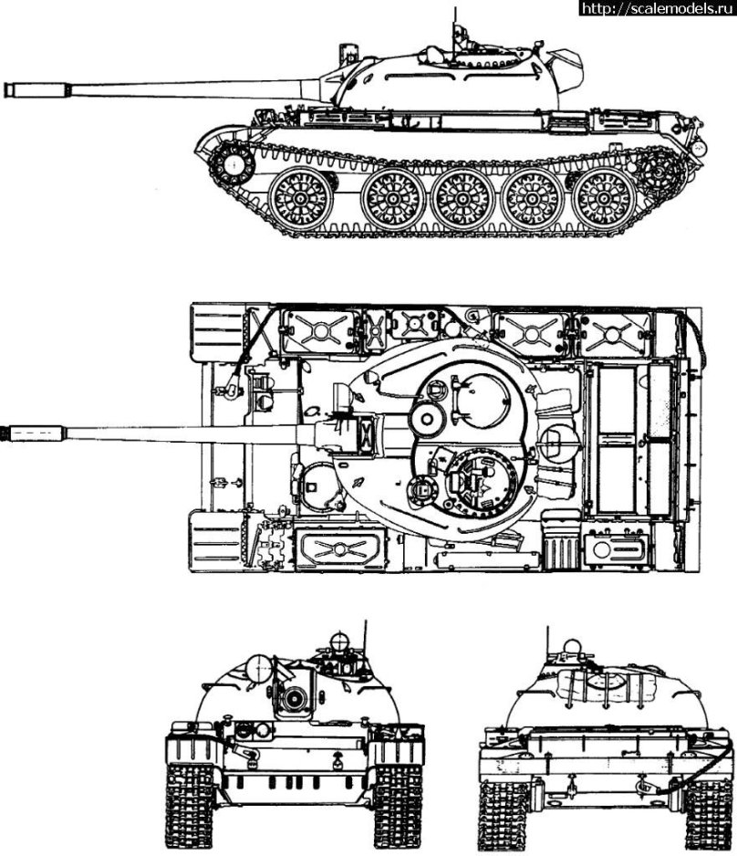 Танк т-55 чертежи