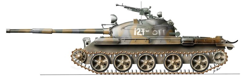 Танк т-55 вид сбоку