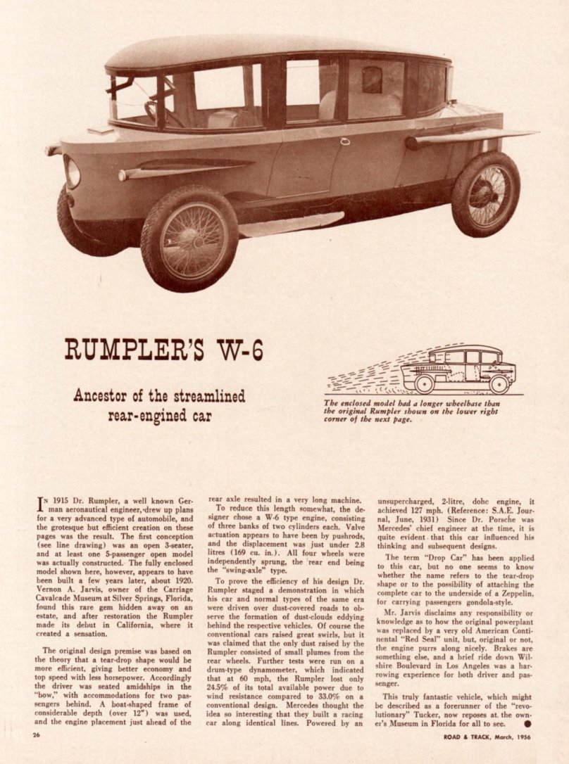 Rumpler Tropfenwagen чертежи