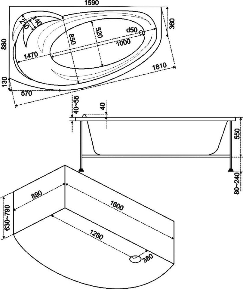 Bas Лагуна 170x110