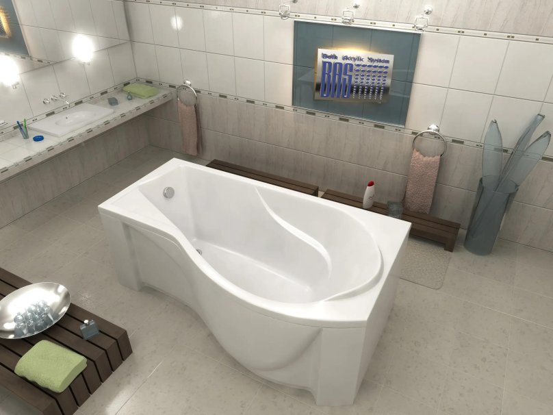 Акриловая ванна bas капри (l)