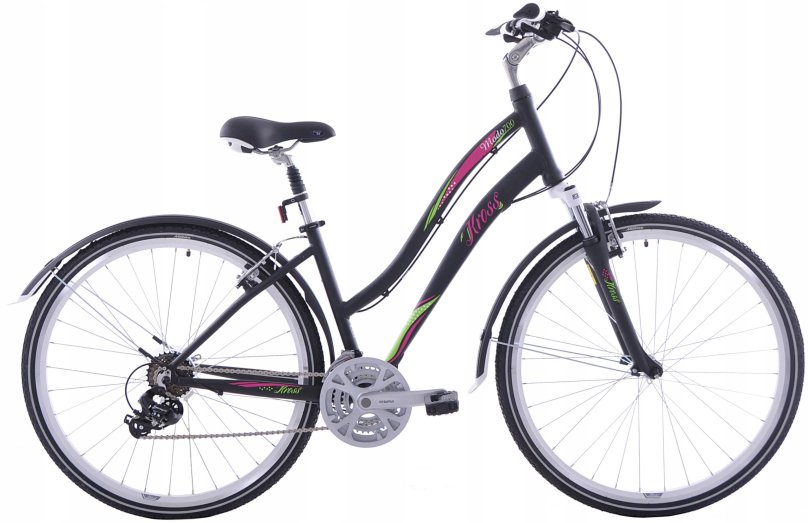 Велосипед женский городской с корзиной и багажником