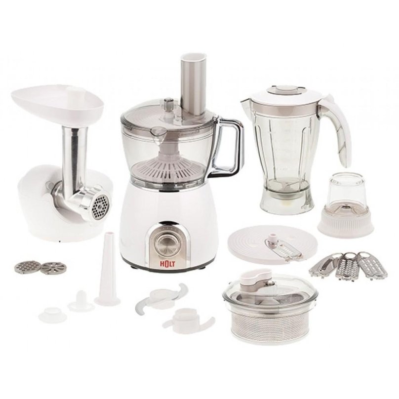 Кухонный комбайн Holt HT-FP-003, 1600 Вт, (мясорубка, овощерезка)