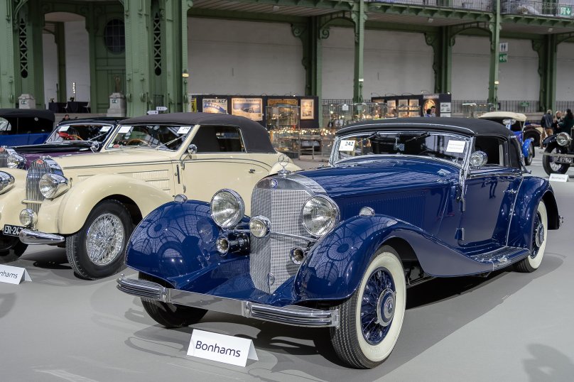 Мерседес Бенц 500к кабриолет 37 год вид сбоку