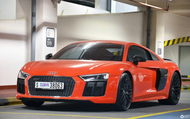Audi r8 v10 Plus жёлтый