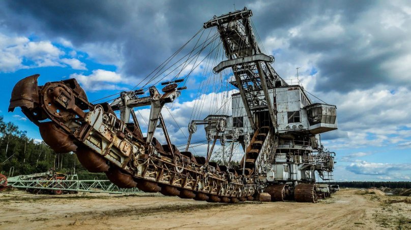 Лопатинский Фосфоритный рудник экскаваторы