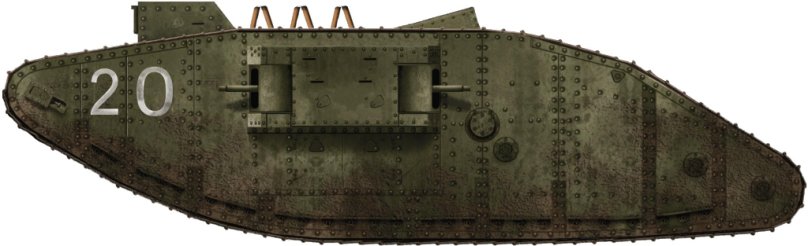 Танк Марк 1 вид сбоку