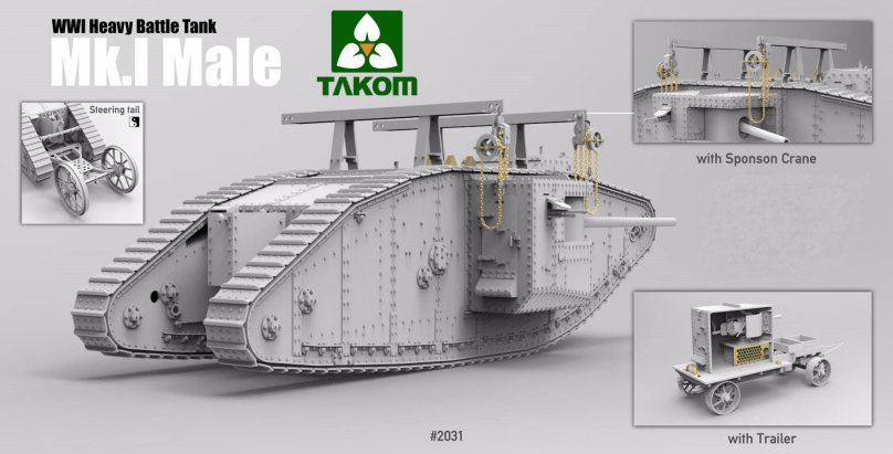 2031 Takom танк MK.I male