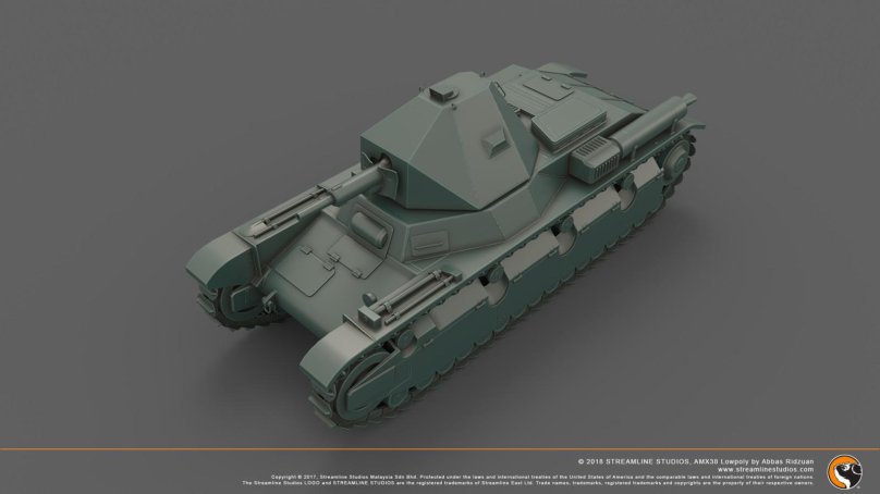 Танк АМХ 38 Франция