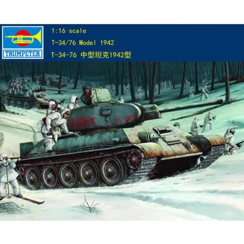Trumpeter 1/16 танк t-34/76