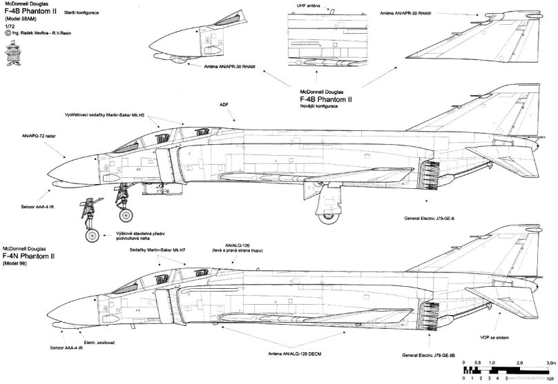 Ф-4 Фантом чертеж