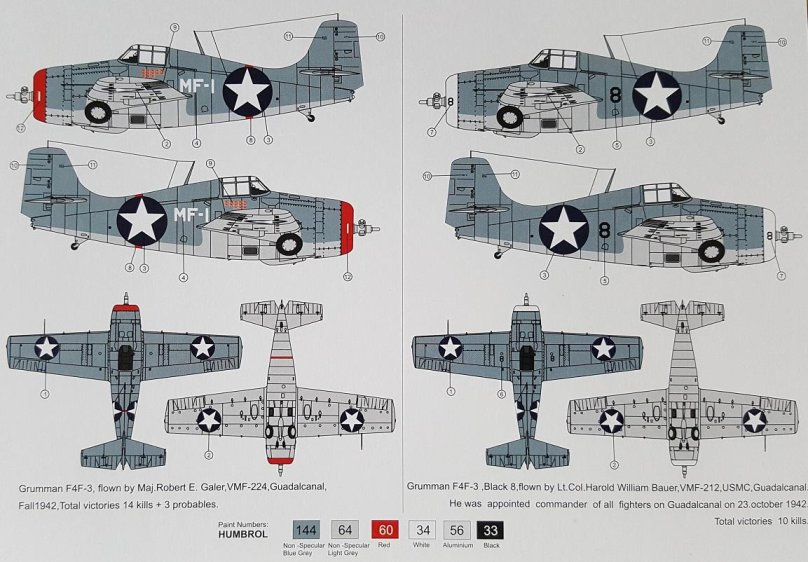 Схема окраски f4f Wildcat