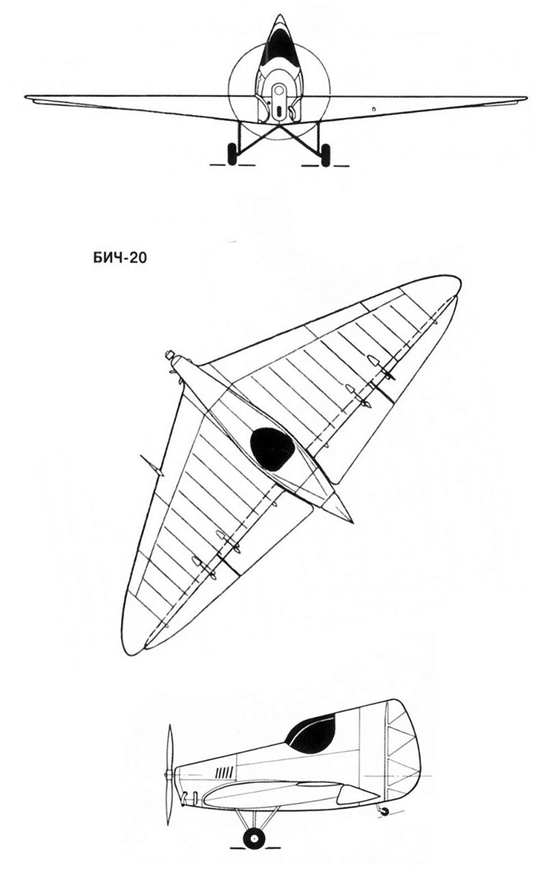 Чертеж самолета Бич-26