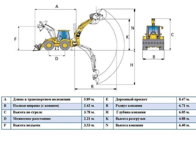 Экскаватор Komatsu wb93s-5e0 технические характеристики