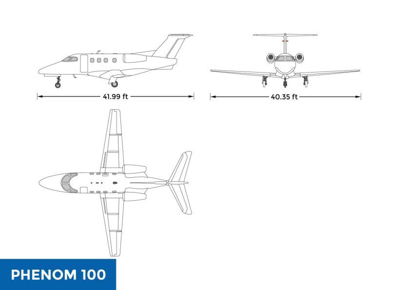 Embraer Phenom 100 схема салона