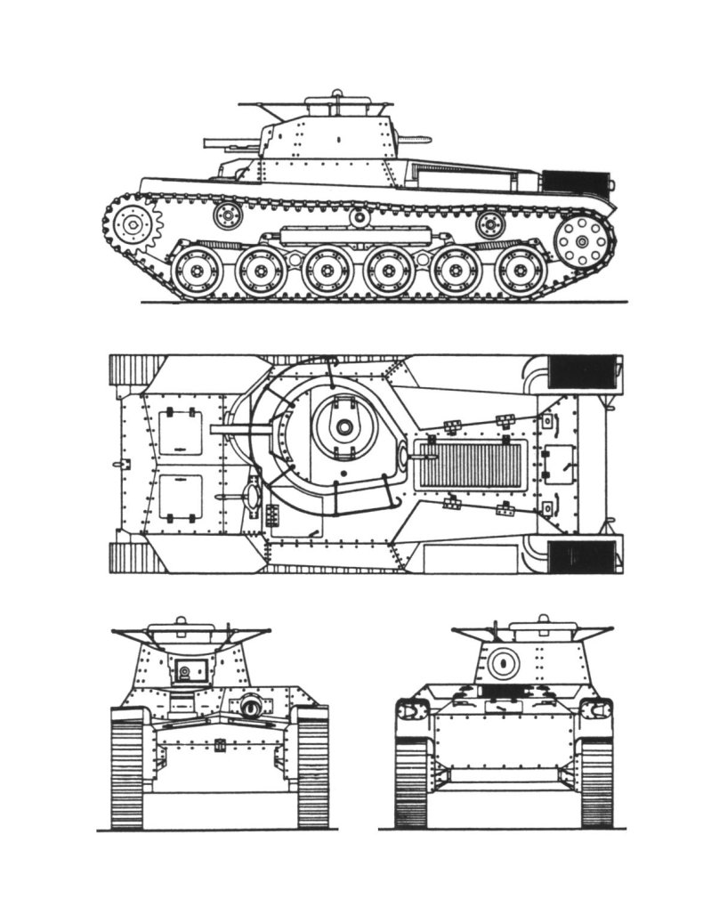 Type 97 chi-ha чертёж