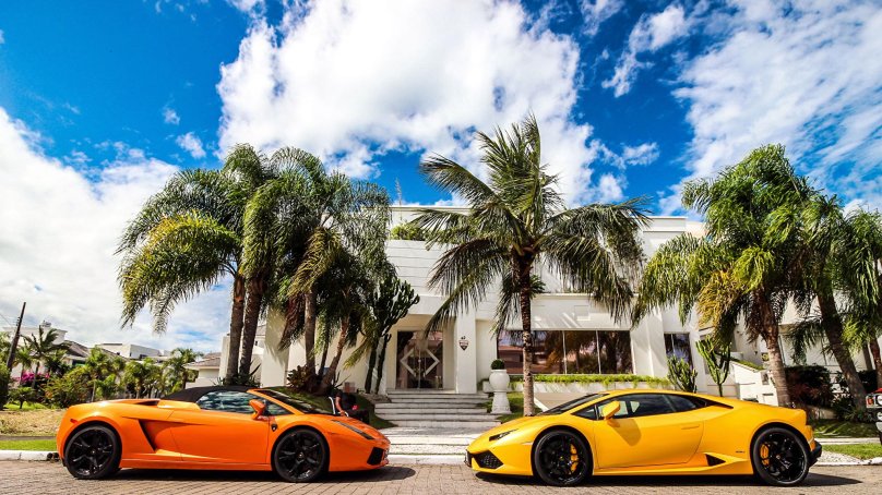 Ламборгини Уракан пальмы