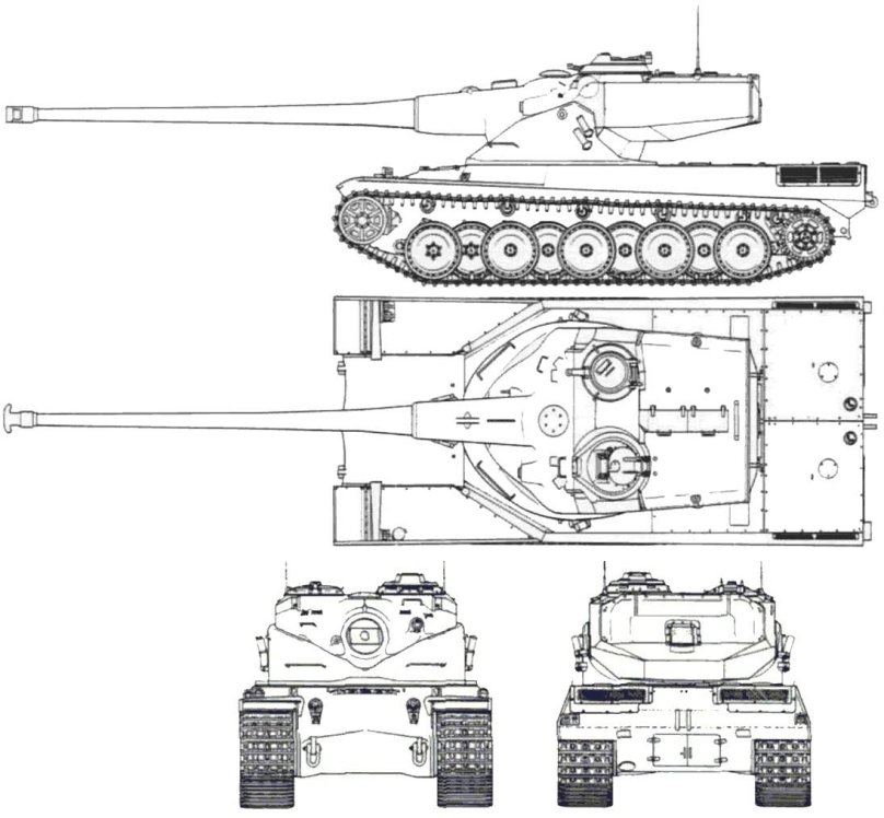 Чертежи танка AMX 50 B