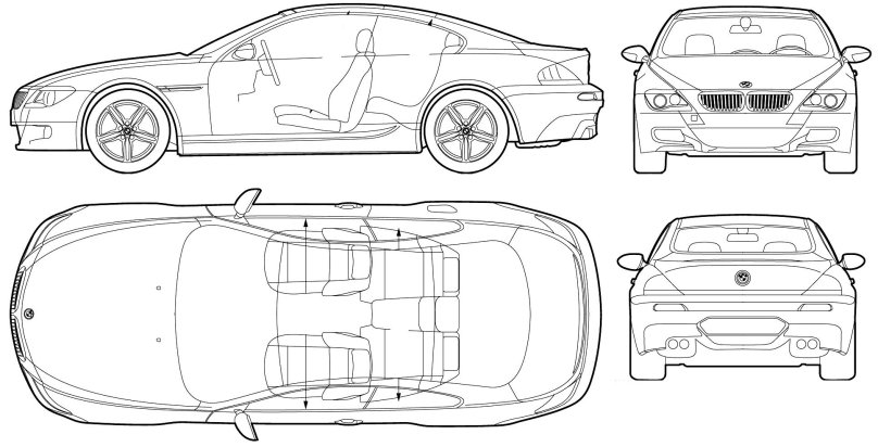 BMW m6 чертеж