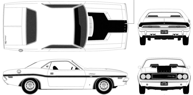 Dodge Challenger 1970 Blueprint