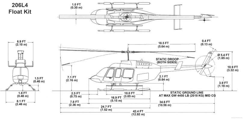 Вертолет Ансат чертеж