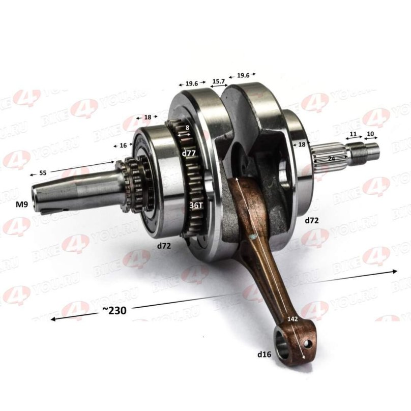 Коленвал 172д.мотолант