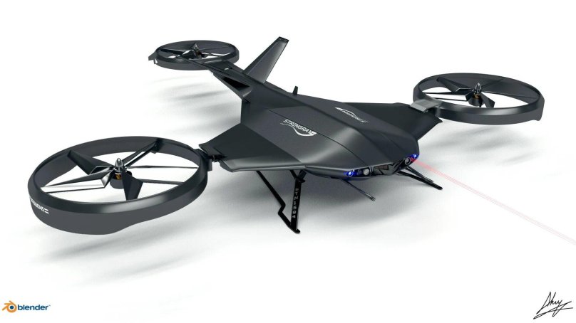 Конвертоплан трикоптер БПЛА