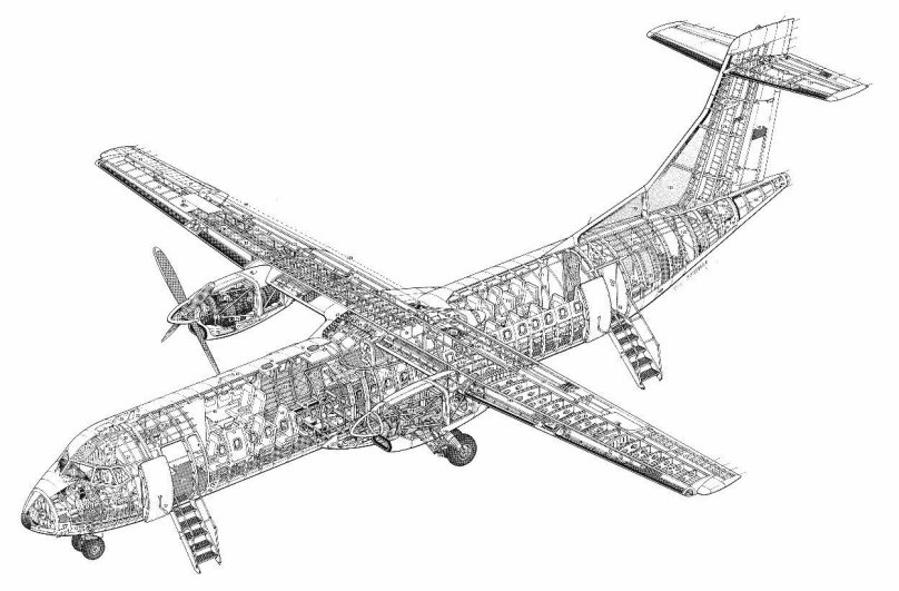АТР-72 самолет схема салона