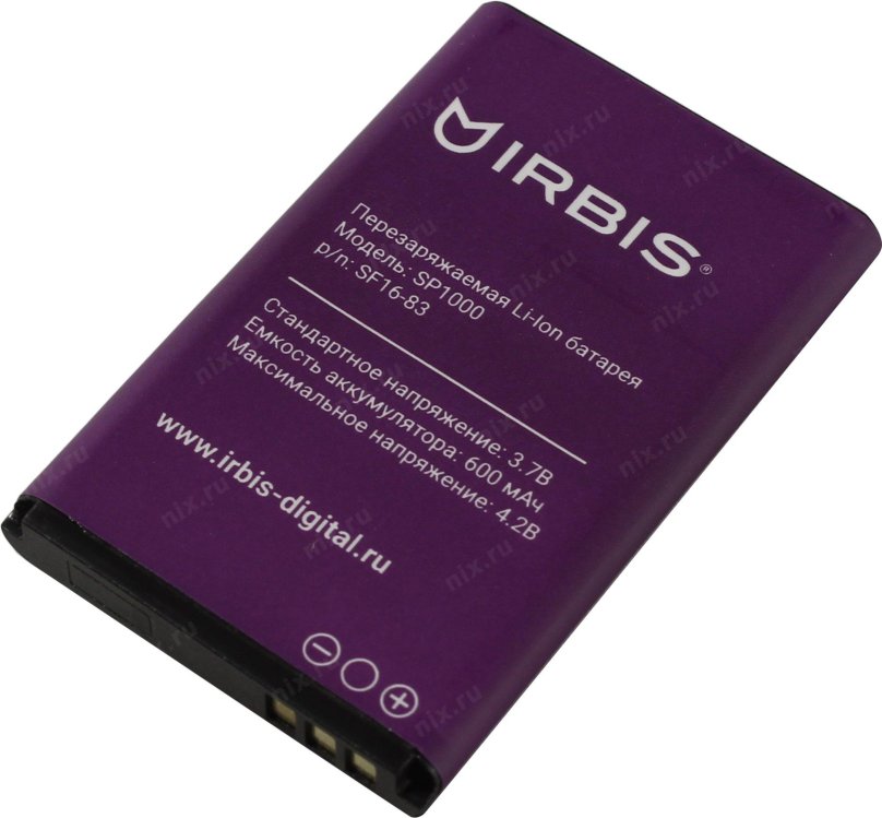 Аккумулятор для телефона Ирбис