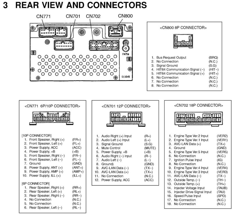 Разъём магнитолы Тойота 2020