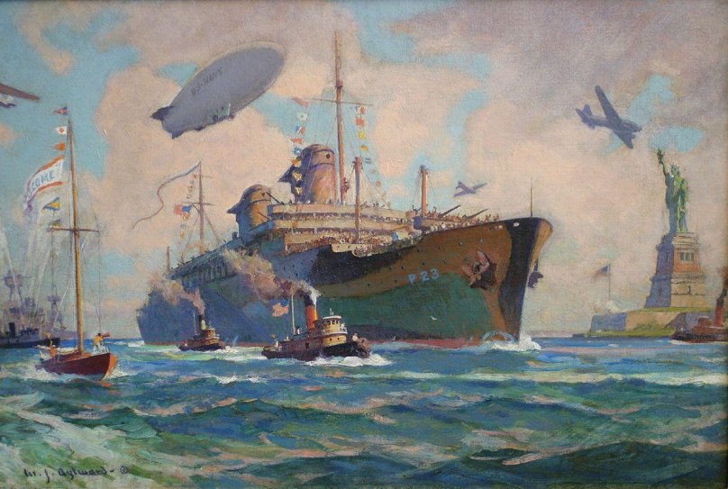 Военные корабли в живописи