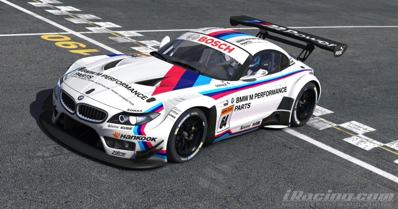 BMW z4 gt3 белая