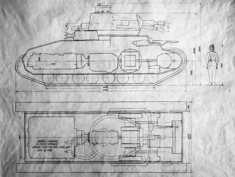 Тяжелые танки Италии чертежи