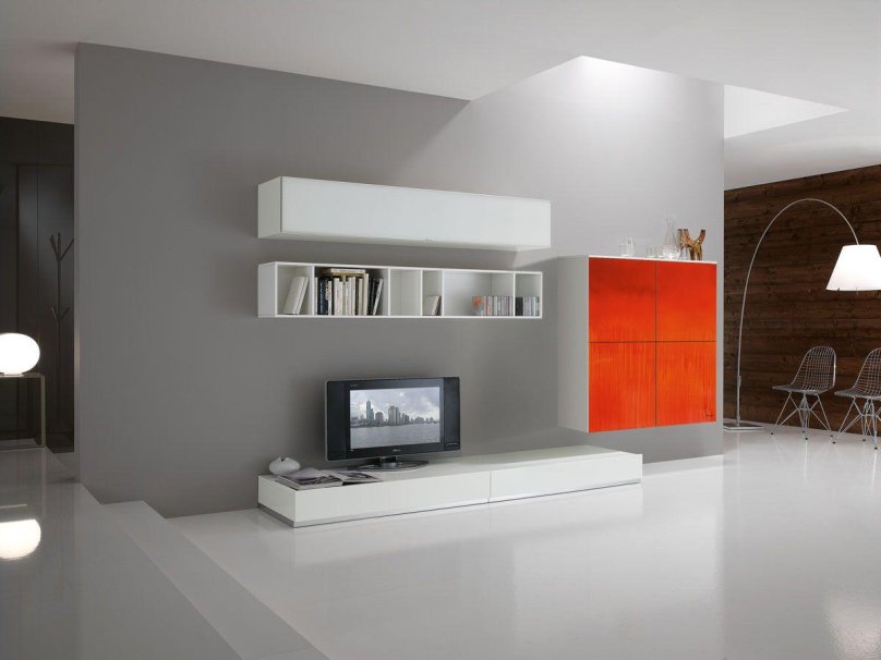 Минималистичные шкафы в гостиную