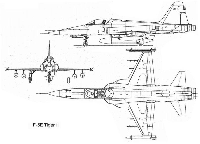 Самолет ф5е Тайгер