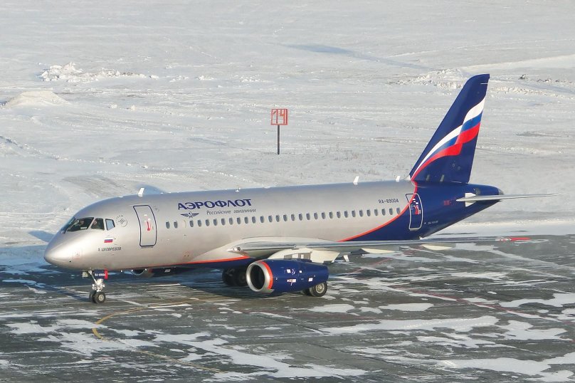 Самолёт сухой Суперджет-100 Аэрофлот