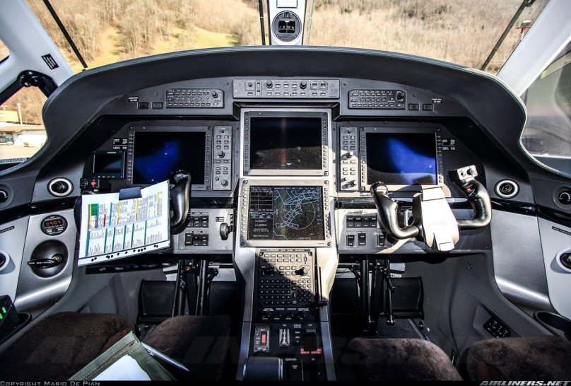 Pilatus PC-12 кабина пилотов
