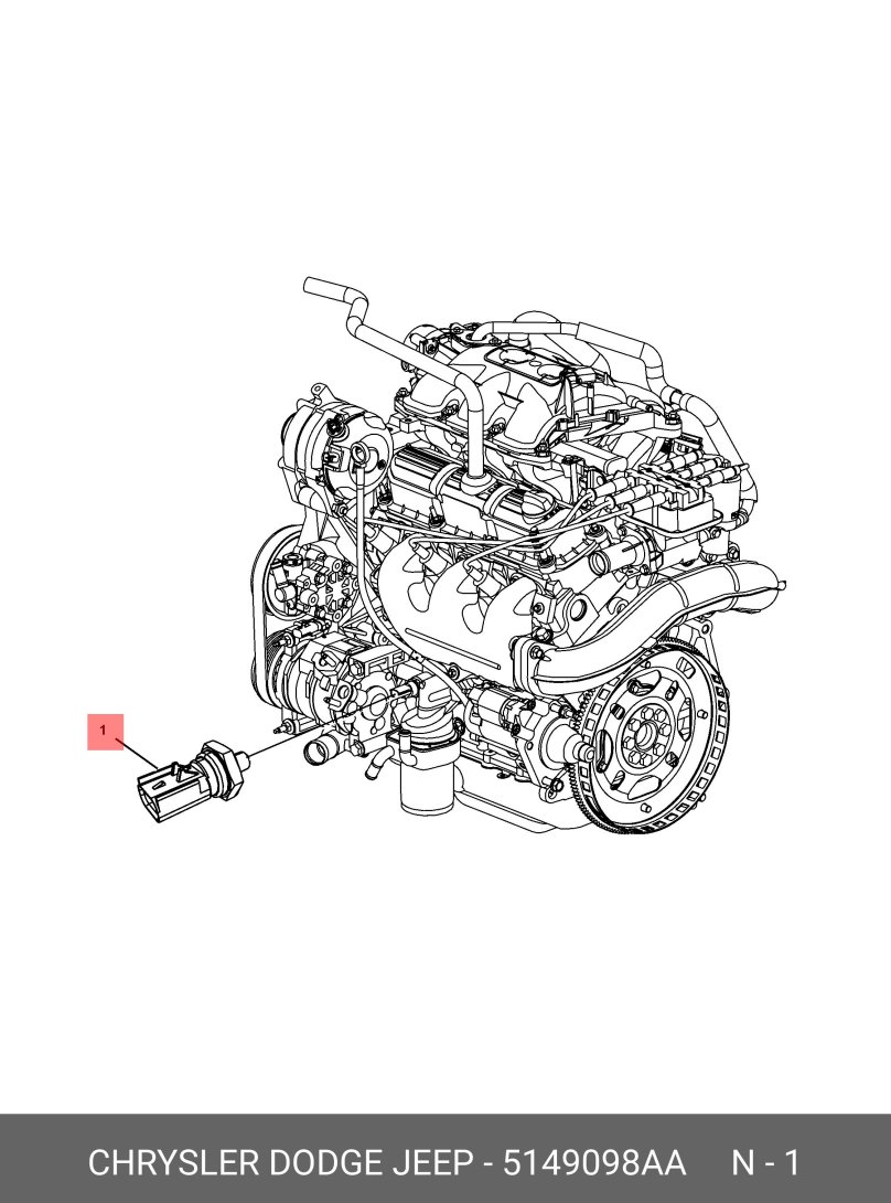 Схема двигателя Крайслер 2.4