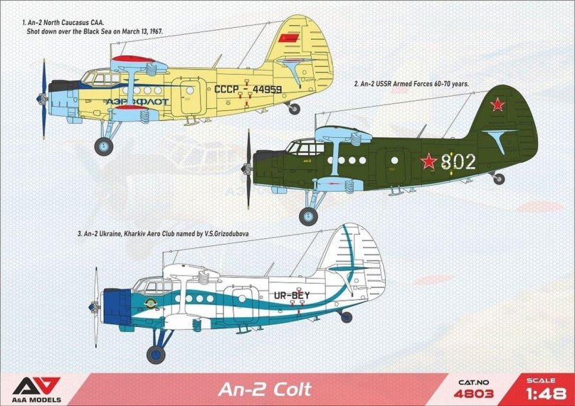 1/48 An-2 "Colt" Utility Biplane (USSR/ Ukraine liveries)