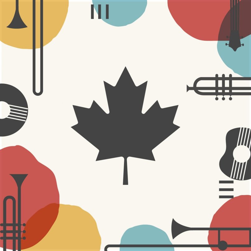 Флаг Канады круглый