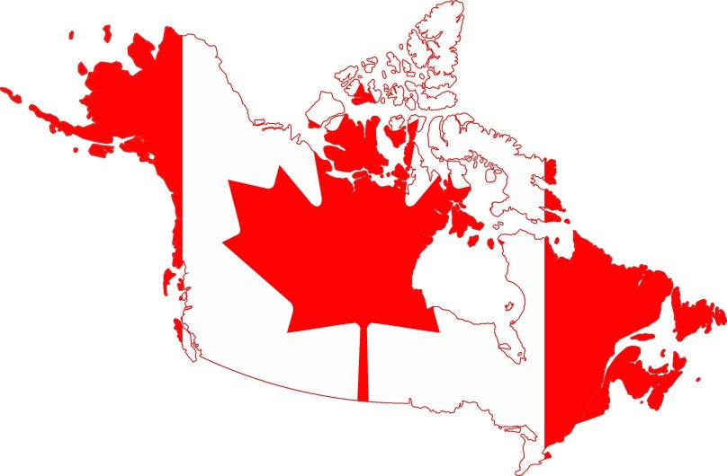 Canada Flag Map