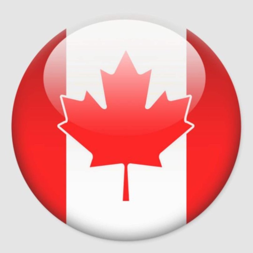 Флаг Канады круглый